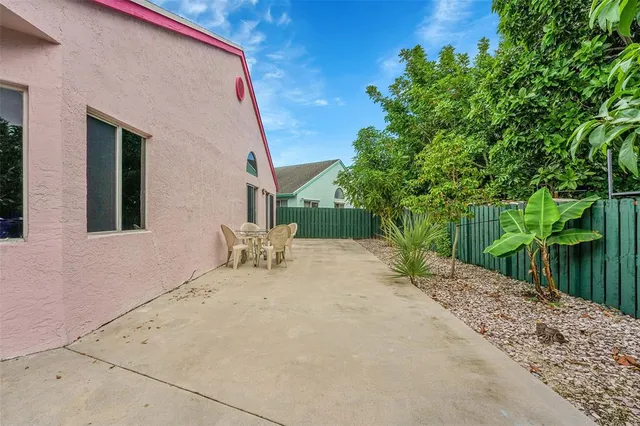 a view of a house with a patio