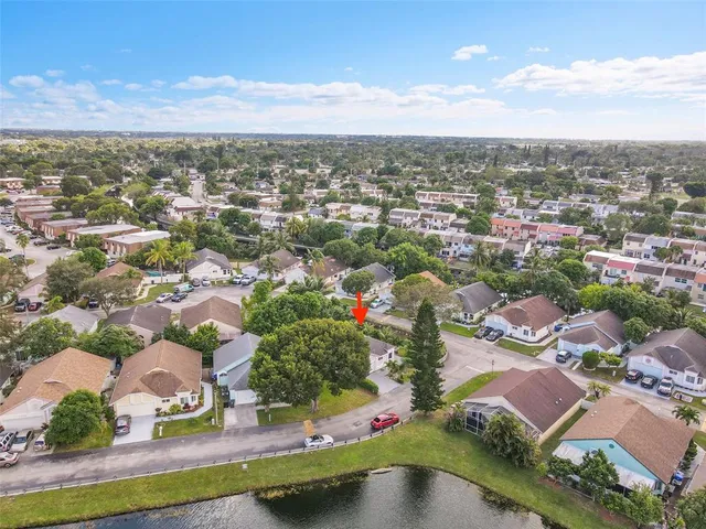 an aerial view of multiple house