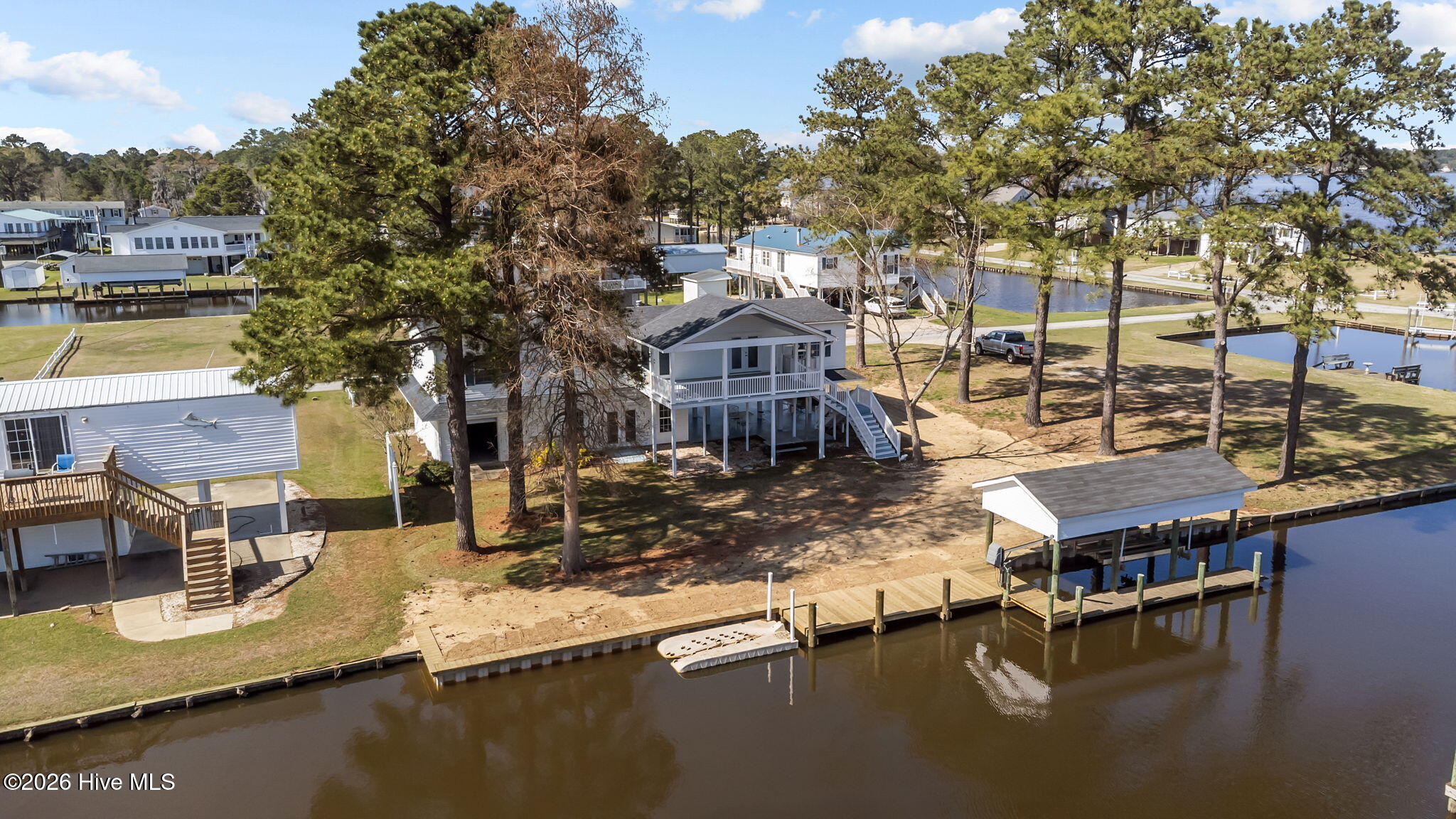 45 Riverview Chocowinity, NC 27817 - Photo 1 of 51 Rear Aerial View NEW BULKHEAD & PIER