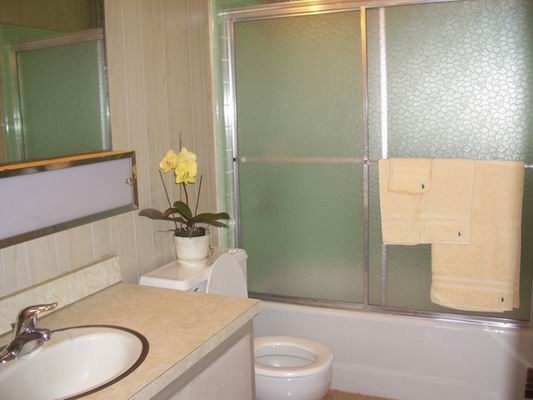 5200 Sokei Road Kapaa, HI 96746 - Photo 8 of 22 a bathroom with a granite countertop sink toilet and shower