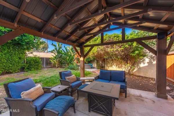 a outdoor space with patio lots of furniture