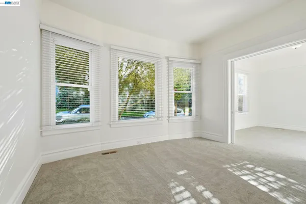 an empty room with a window