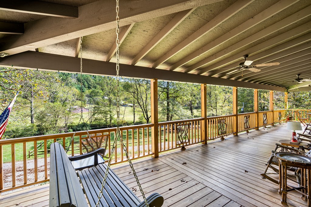 220 Haven Lane Murphy, NC 28906 - Photo 22 of 67 a view of a balcony with wooden floor