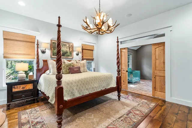 a view of a hallway with washer and dryer