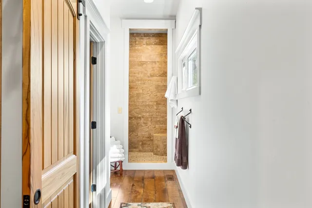 a view of a garden with plants