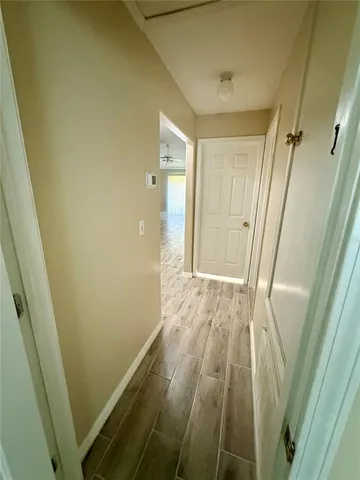 a view of livingroom with wooden floor