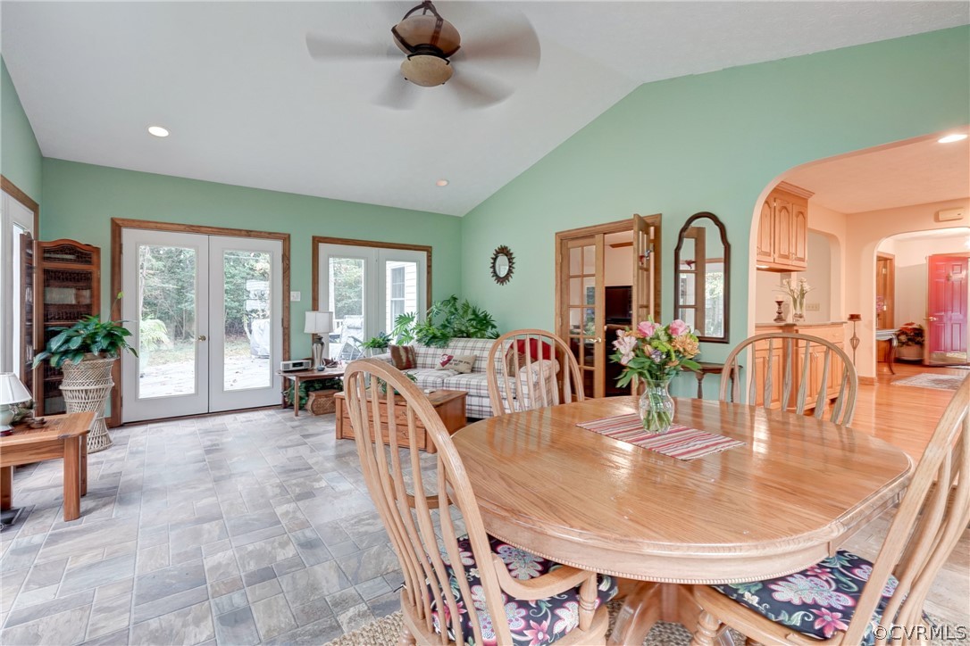 9610 Old Forge Road Providence Forge, VA 23140 - Photo 18 of 44 a dining room with furniture and wooden floor