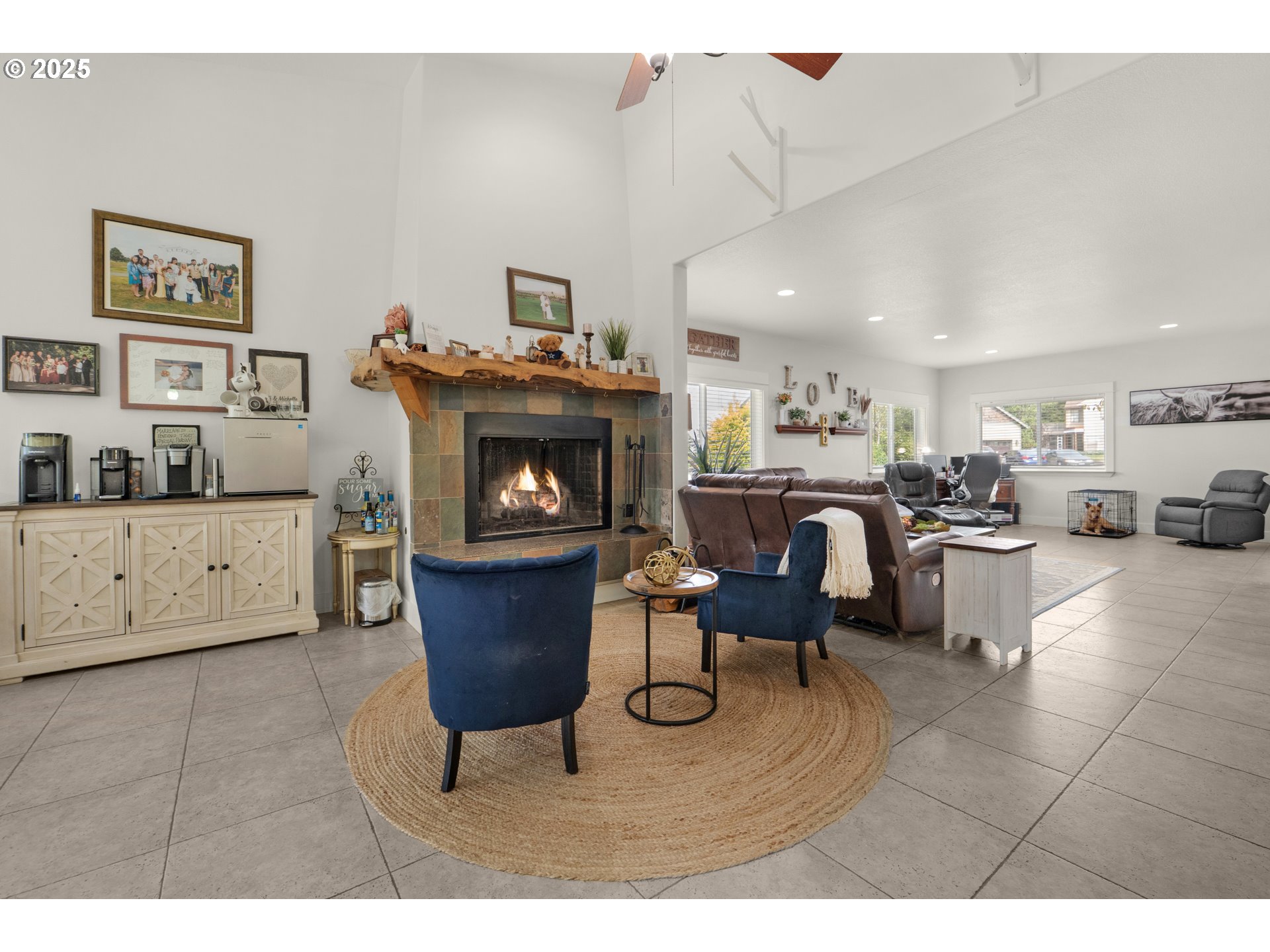 2344 Royal View Drive Seaside, OR 97138 - Photo 11 of 38 a living room with furniture and a fireplace