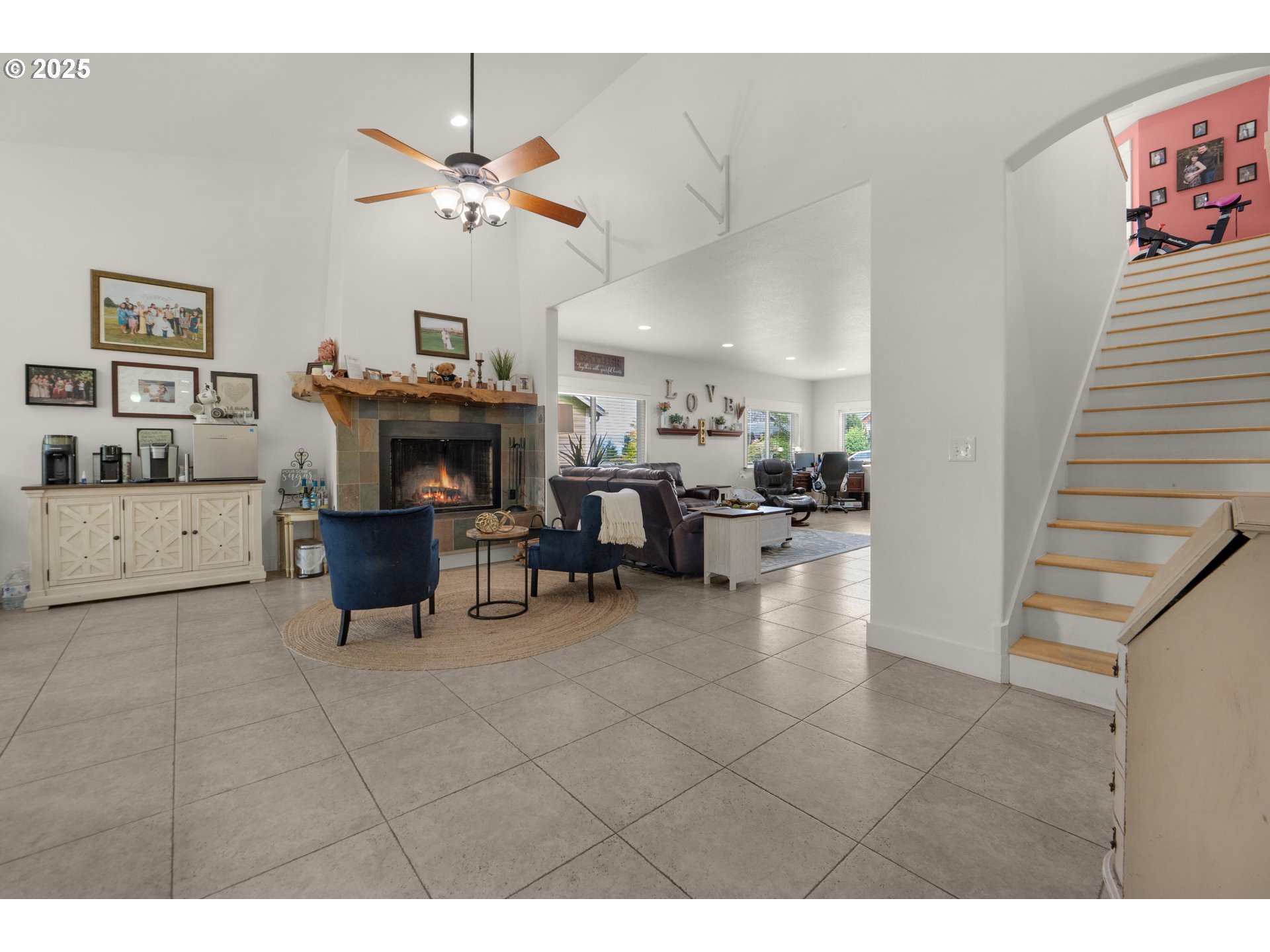 2344 Royal View Drive Seaside, OR 97138 - Photo 21 of 38 a living room with furniture and a chandelier