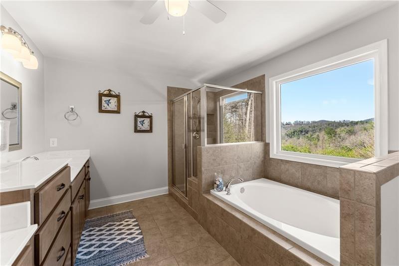 4295 Porter Springs Road Dahlonega, GA 30533 - Photo 30 of 55 a bathroom with a tub sink and window