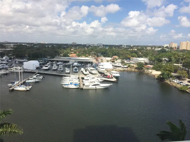 a view of a city with lake