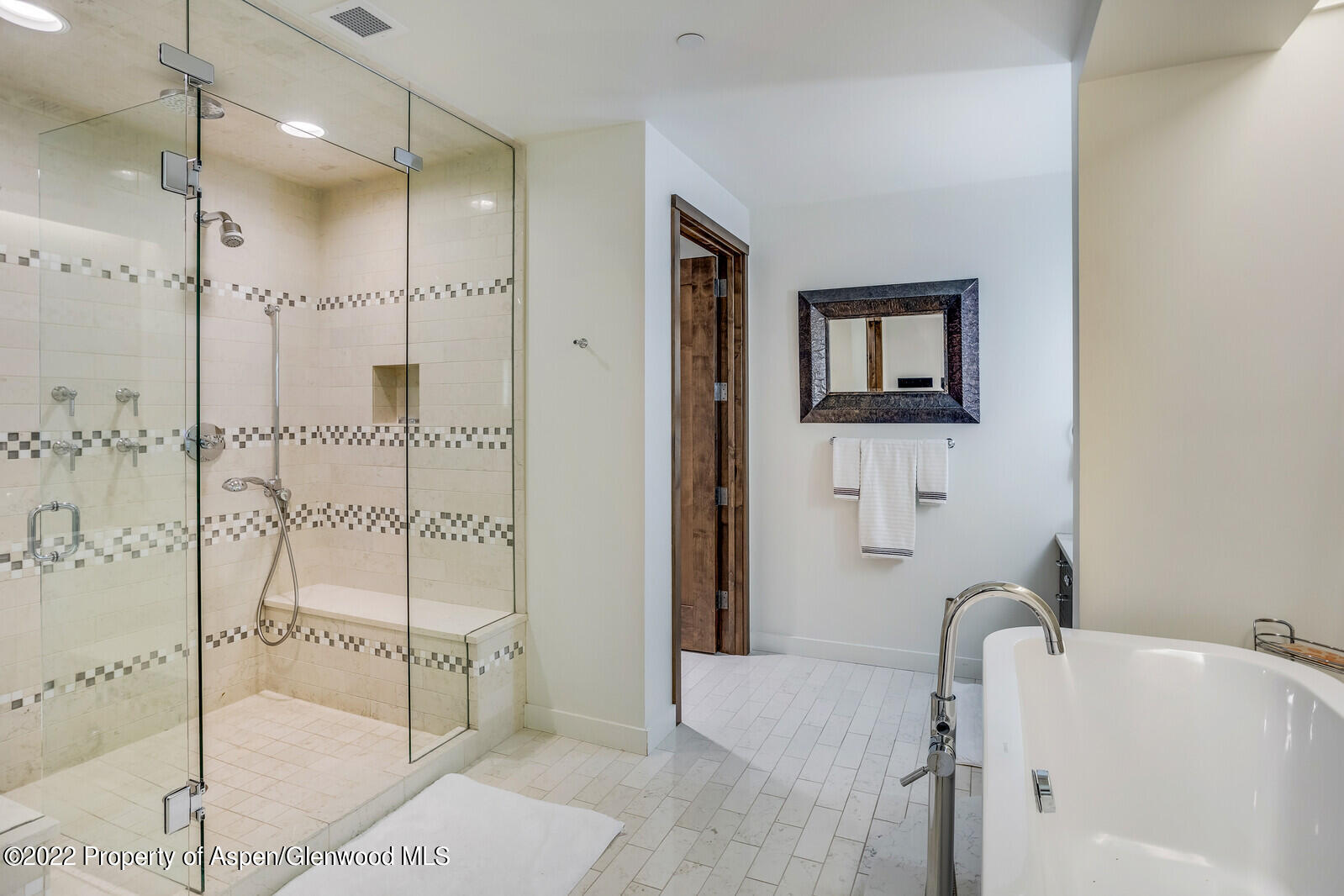 405 South Monarch Street, Unit 209 Aspen, CO 81611 - Photo 15 of 33 a bathroom with a bathtub and shower