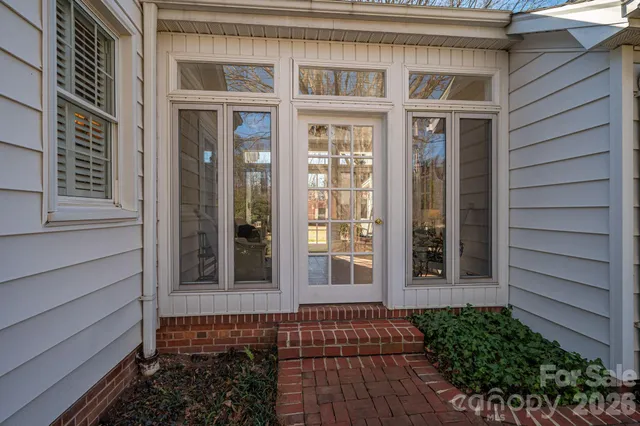 a view of front door of house