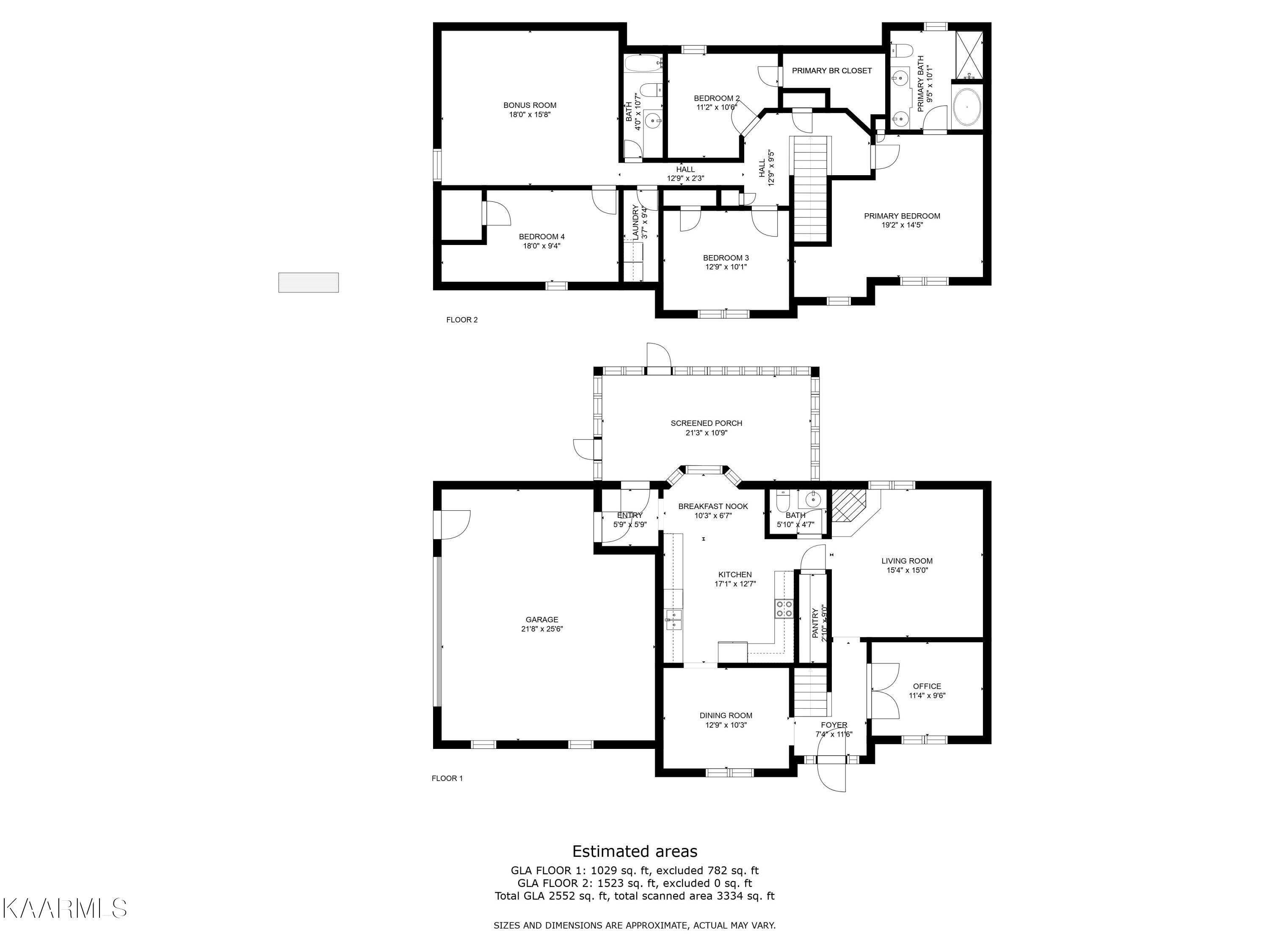 8016 Walker Road Knoxville, TN 37938 - Photo 3 of 32 all_floors_dimensions_8016_walker_rd___k
