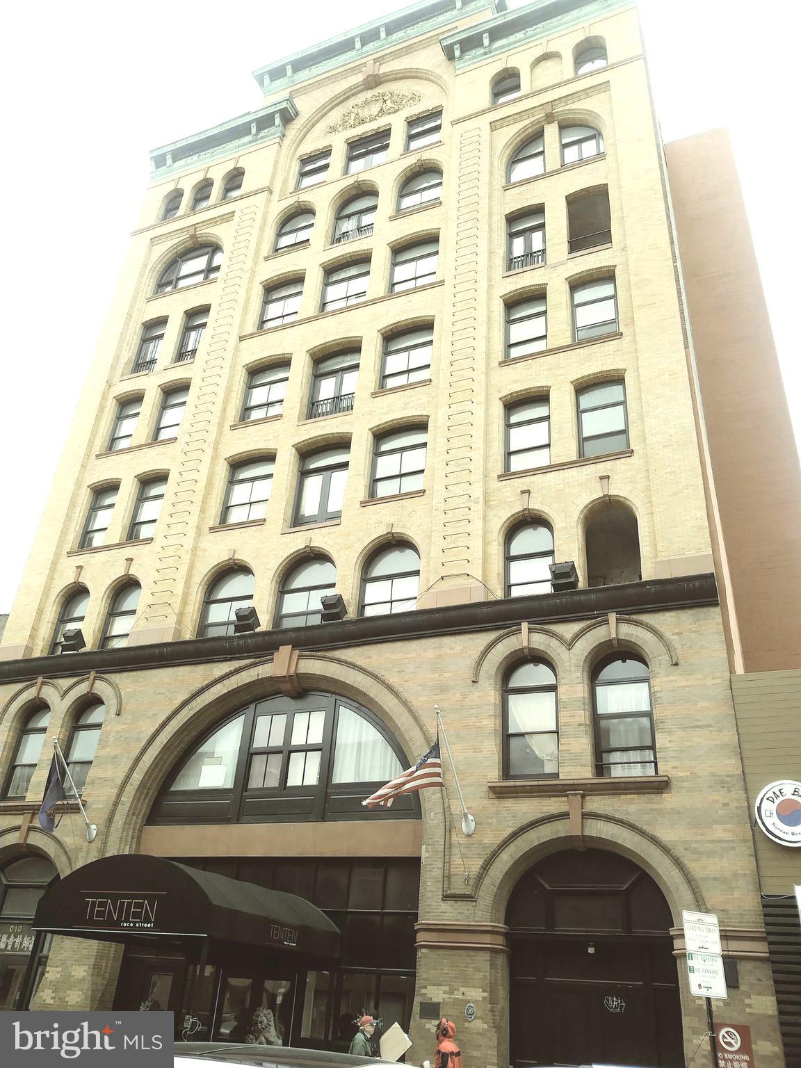 a front view of a building