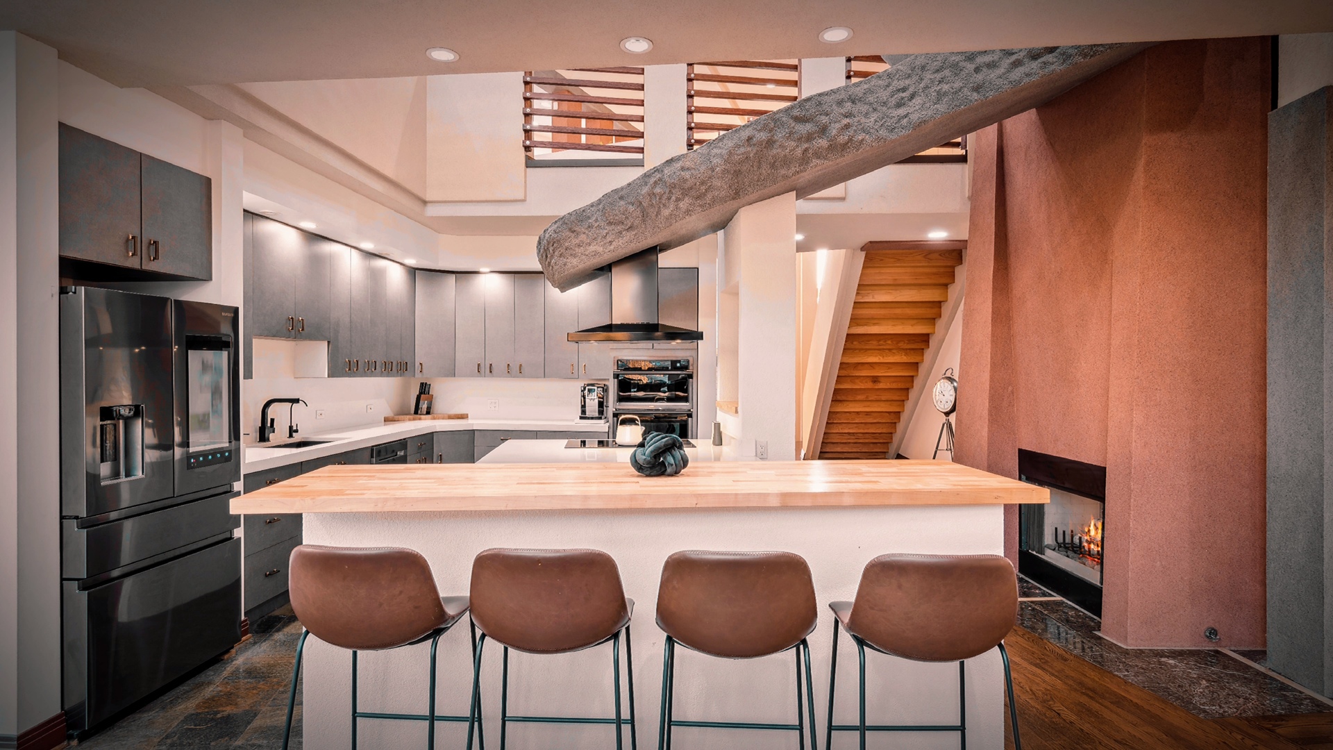 9666 Reding Circle Des Plaines, IL 60016 - Photo 17 of 54 a kitchen with stainless steel appliances kitchen island granite countertop a refrigerator a stove and a sink with wooden floor