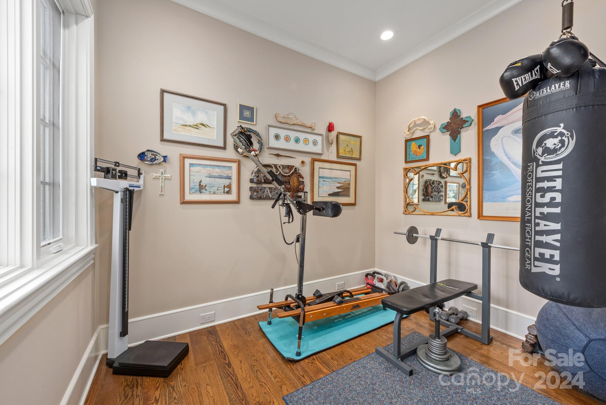 165 Timberside Drive Davidson, NC 28036 - Photo 30 of 48 a room with gym equipment and a window