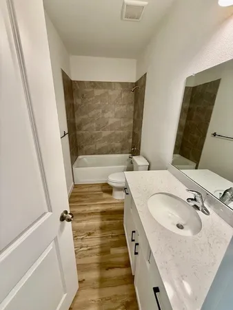 an empty room with closet