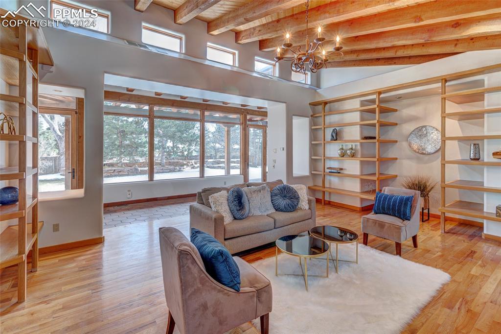 15 4th Street Colorado Springs, CO 80906 - Photo 8 of 46 a living room with furniture and a large window