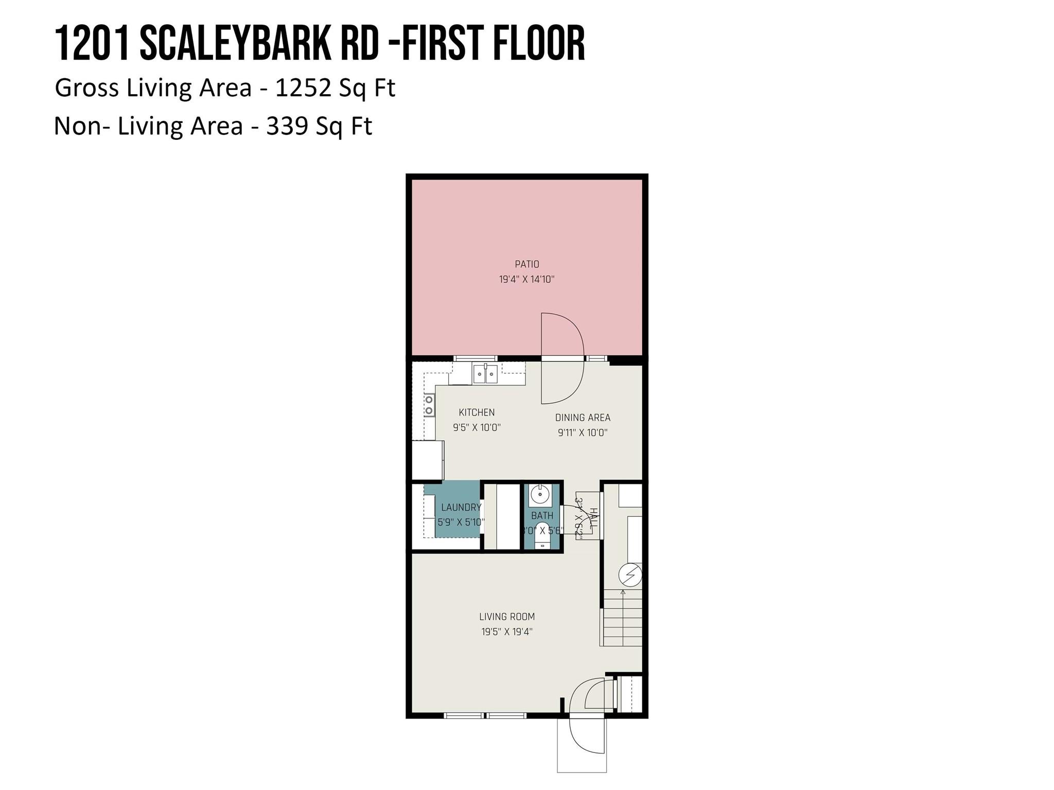 1201 Scaleybark Road, Unit D Charlotte, NC 28209 - Photo 3 of 37 a picture of a floor plan