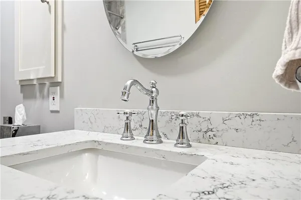 a close view of sink