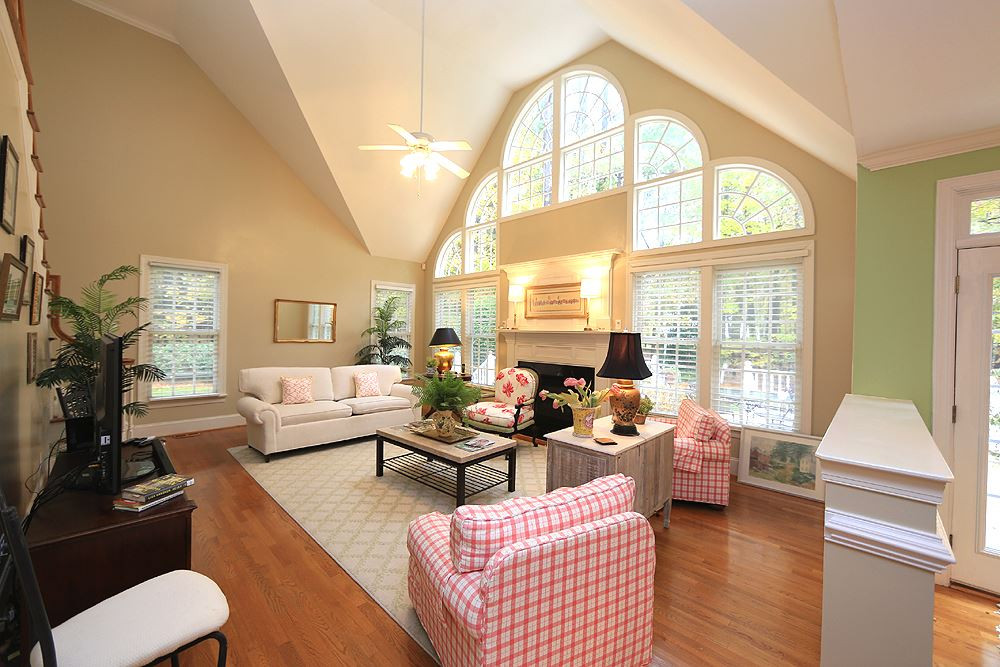 5500 Breamore Circle Raleigh, NC 27615 - Photo 3 of 18 Huge Bright Family Room w Palladium Windows Fireplace and Ceiling Fan