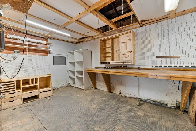 a view of storage and utility room