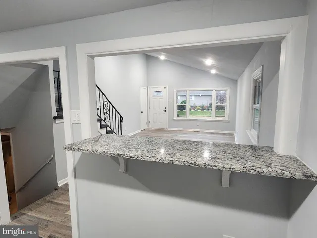 a view of kitchen and window