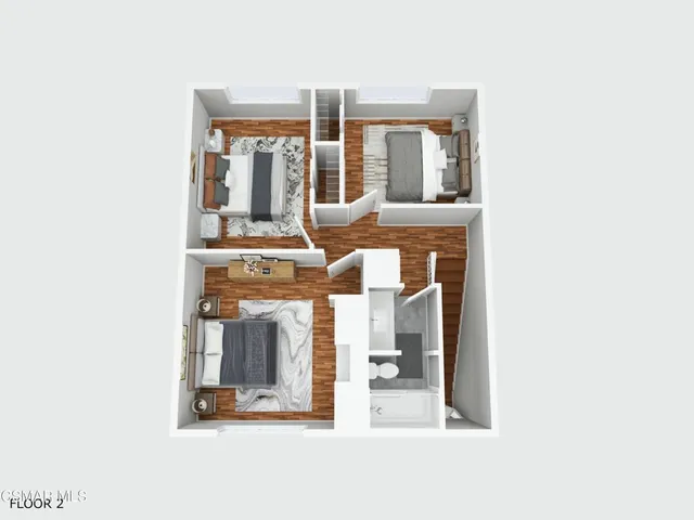 a view of a living room with furniture