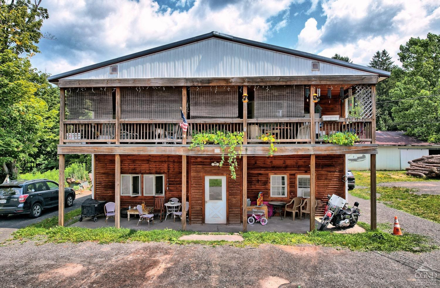 a front view of a house