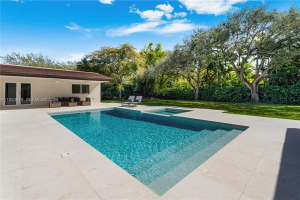 a view of outdoor space yard swimming pool and patio