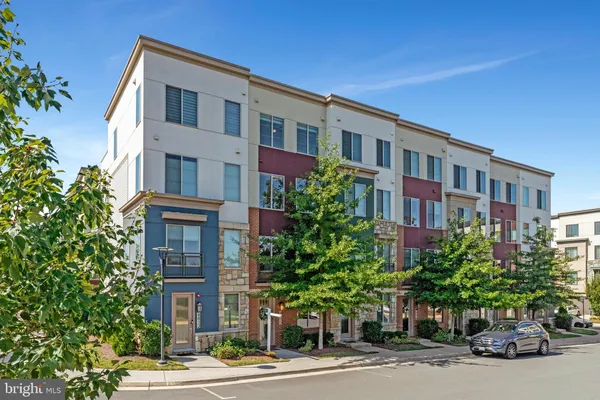 a front view of a multi story building