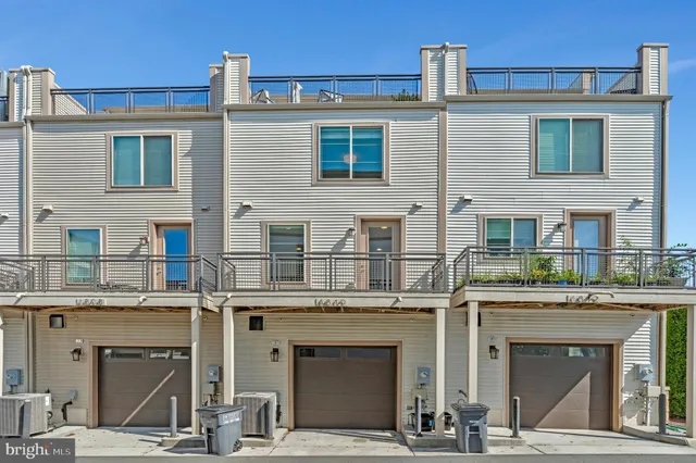 a view of a lake with a city