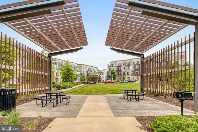a view of a park with slide