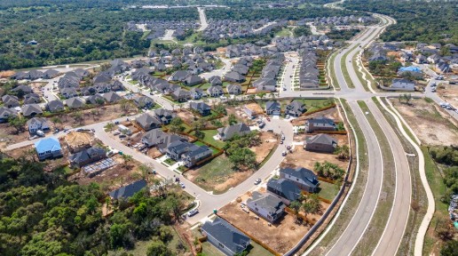 224 Amber Oak Lane Georgetown, TX 78628 - Photo 35 of 40 an aerial view of a house