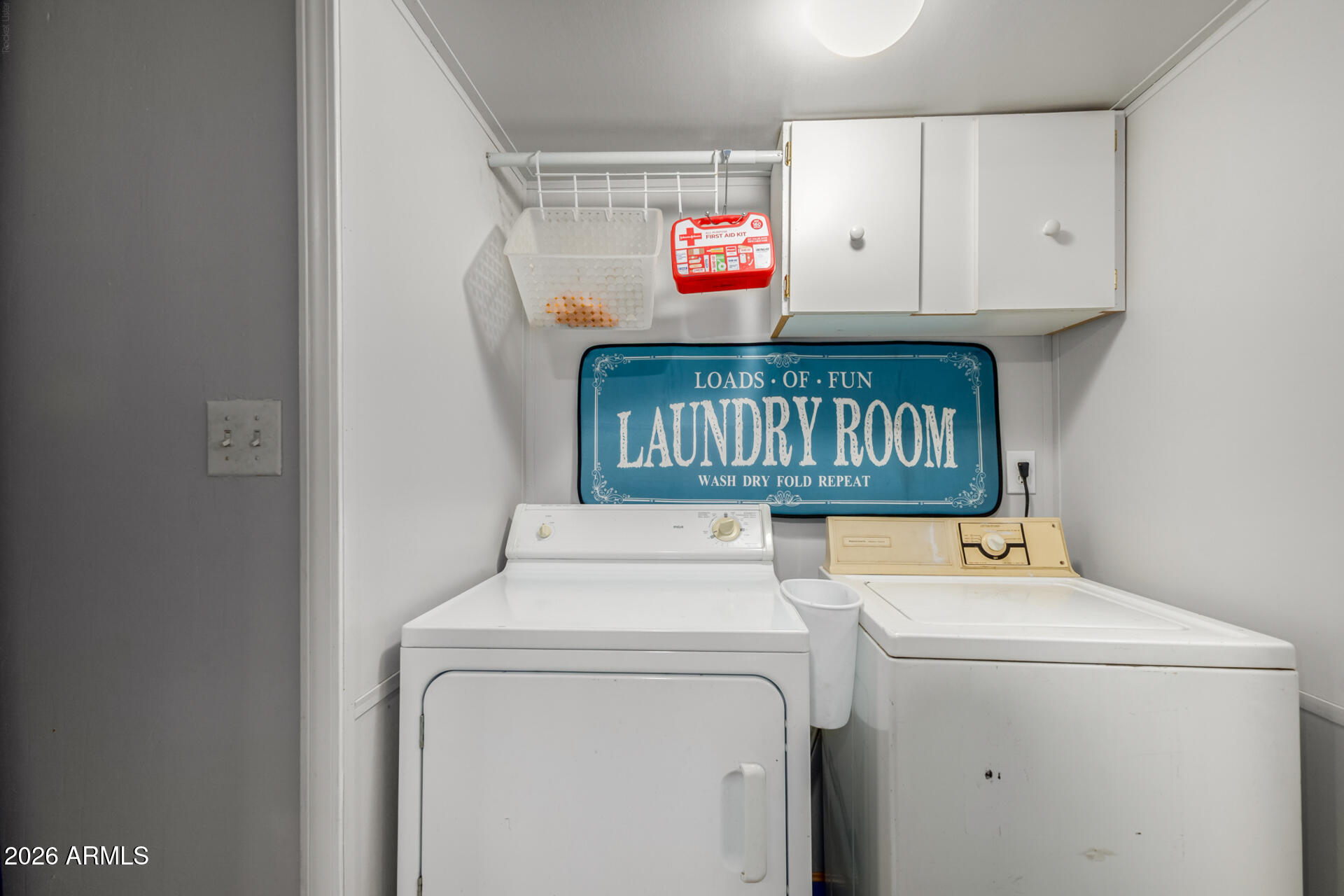 157 North 113th Way Apache Junction, AZ 85120 - Photo 22 of 27 a utility room with dryer and washer