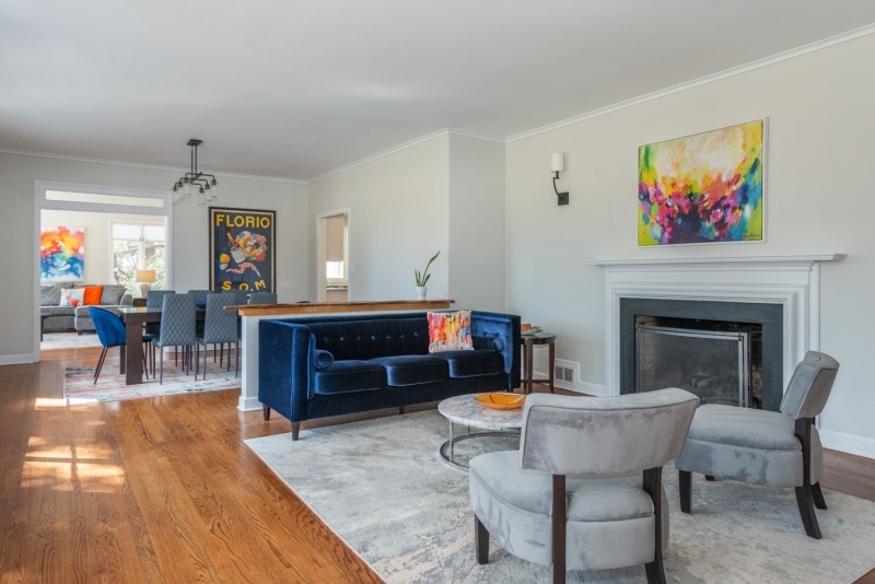 32 Parsonage Hill Road Short Hills, NJ 07078 - Photo 6 of 49 a living room with furniture and a fireplace