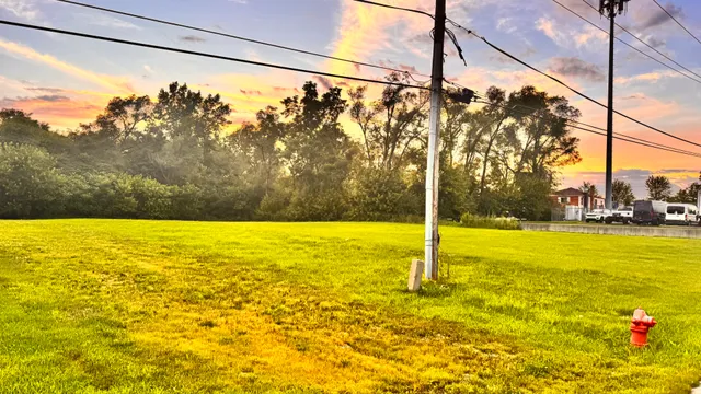 a view of a lake with a nearby beach