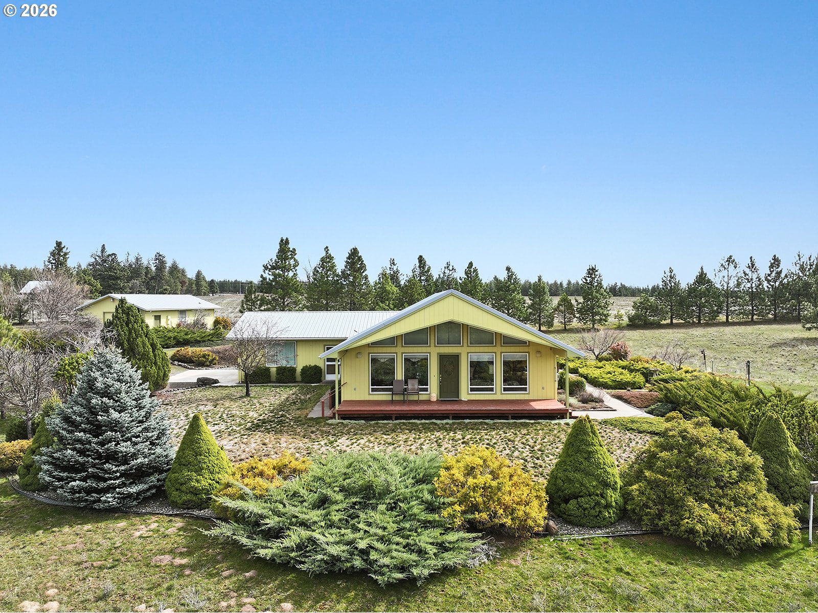 64 Seely Drive Goldendale, WA 98620 - Photo 43 of 46 a view of a house with a lake view