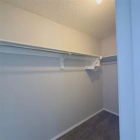 a close up view of closet