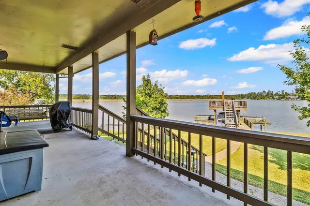 a view of city from balcony