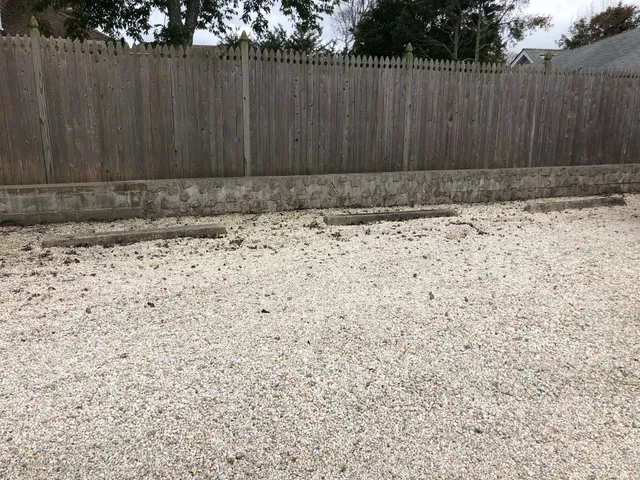 a view of wooden fence