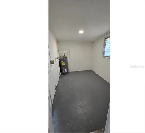 a view of a room with a rug