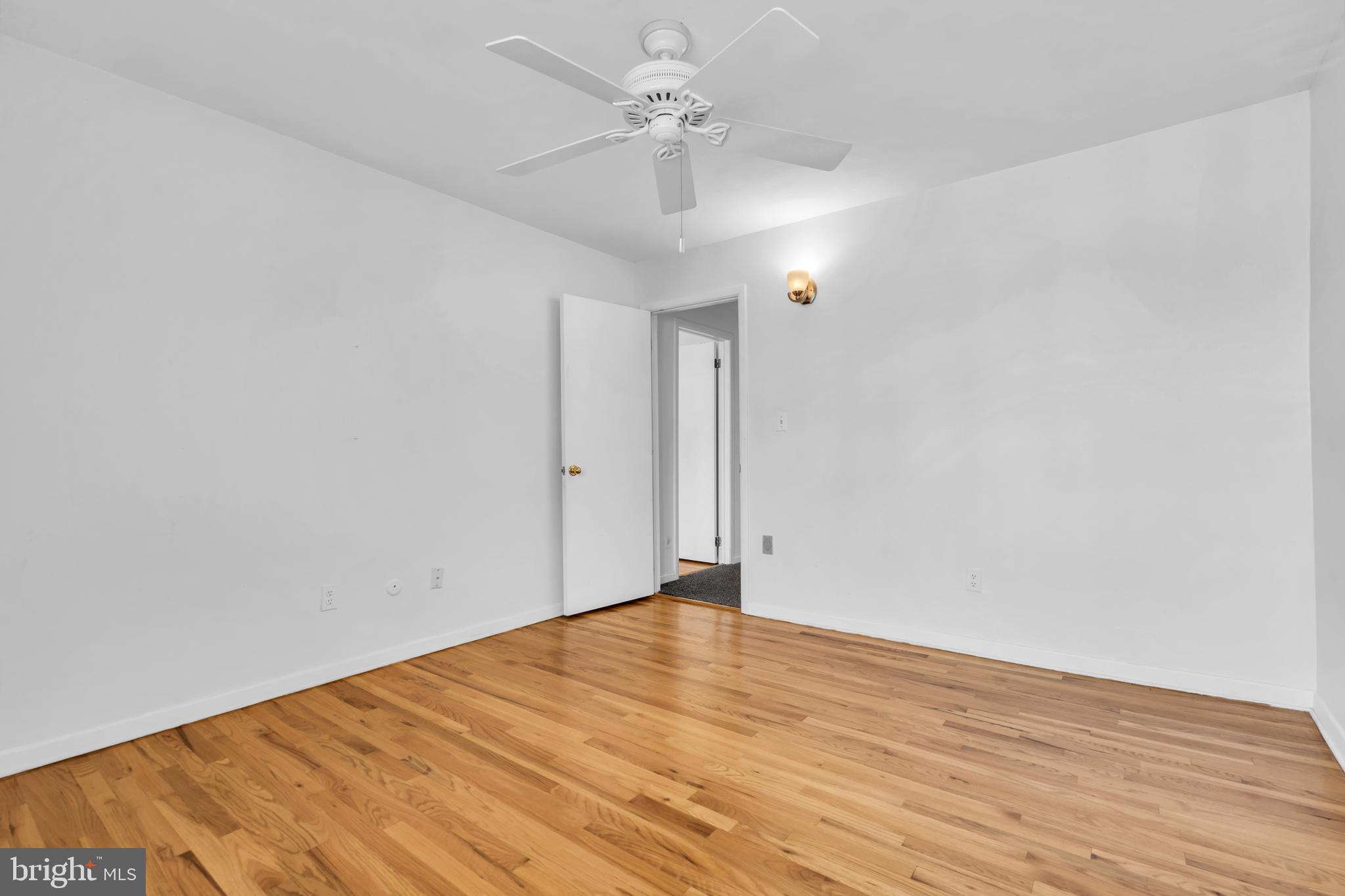 32 Gordon Way Princeton, NJ 08540 - Photo 23 of 35 Bedroom 3 Ceiling Fan and wood floor