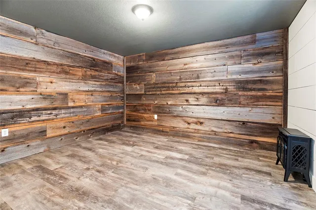 a view of a room with rack on the wall