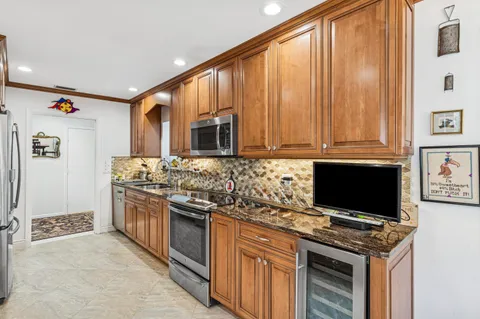 a view of porch with seating space