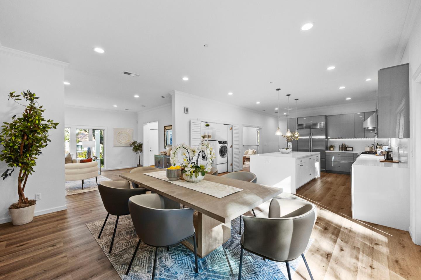 415 El Centro Road Hillsborough, CA 94010 - Photo 12 of 60 a view of a dining room with furniture