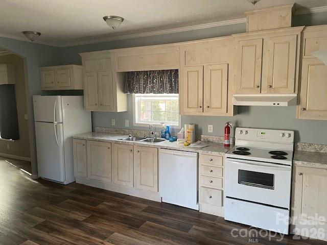 937 Drucilla Church Road Nebo, NC 28761 - Photo 7 of 19 a kitchen with granite countertop white cabinets and white appliances