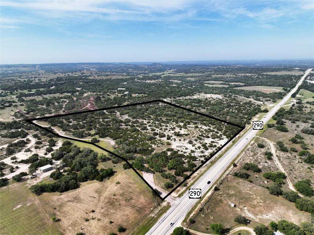 0 HighWay 290 Johnson City, TX 78636 - Photo 7 of 28 Aerial view of property's location with rural landscape