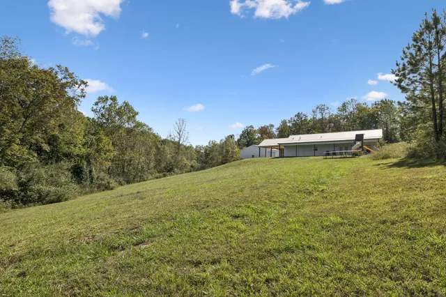 a view of a yard with an outdoor space